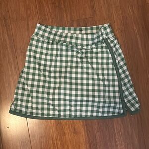 Tuckernuck athletic green gingham skort